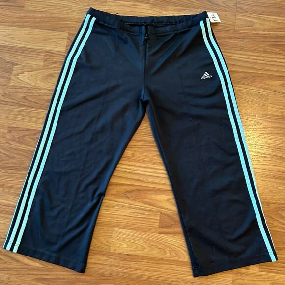 Adidas Women's Large Teal & Blue Capri Pants - Picture 1 of 7